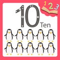 Illustrator of ten number animal