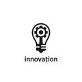 Bulb Gear Innovation Logo Design Royalty Free Stock Photo