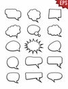 Mind Bubbles Speech clipart set Royalty Free Stock Photo