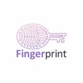 Fingerprint Key AI logo Royalty Free Stock Photo