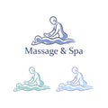 Spa and massage clipart logo