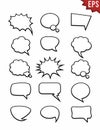 Empty Speech Bubble clipart set Royalty Free Stock Photo