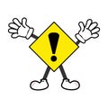 Warning label, warning tape, danger signs vector. Royalty Free Stock Photo