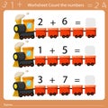 Illustrator of worksheet count the number sheet two Royalty Free Stock Photo