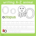 Illustrator of writing a-z animal o