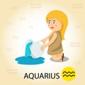 Illustrator of Zodiac with aquarius