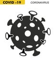 Illustrazione del virus covid-19 a forma di clipart