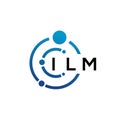 ILM letter technology logo design on white background. ILM creative initials letter IT logo concept. ILM letter design