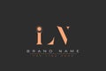 ILN abstract letter logo design Royalty Free Stock Photo