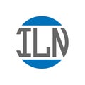 ILN letter logo design on white background. ILN creative initials circle logo concept. ILN letter design Royalty Free Stock Photo