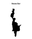 Ilocos Sur outline map Royalty Free Stock Photo