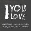 Ilove you hand lettering