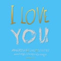 Ilove you hand lettering