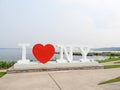 I LOVE NY iconic statue in Geneva on Seneca Lake