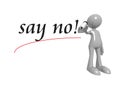 Say no with man Royalty Free Stock Photo