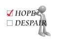 Hope despair with man Royalty Free Stock Photo