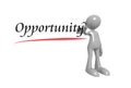 Opportunity word with man Royalty Free Stock Photo