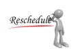 Reschedule word with man Royalty Free Stock Photo