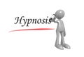 Hypnosis word with man