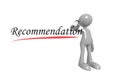 Recommendation word on white Royalty Free Stock Photo
