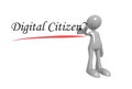 Digital citizen word on white