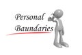 Personal boundaries word on white