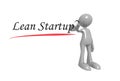 Lean startup word on white