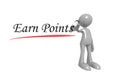 Earn points word on white Royalty Free Stock Photo
