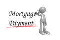 Mortgage payment word on white