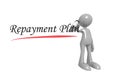 Repayment plan word on white