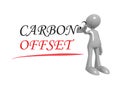 Carbon offset with man on white