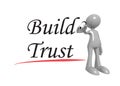 Build trust word with man on white