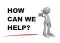 How can we help on white Royalty Free Stock Photo