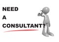 Need a consultant on white Royalty Free Stock Photo