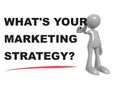 What`s your marketing strategy on white Royalty Free Stock Photo
