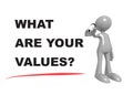 What are your values on white Royalty Free Stock Photo