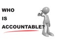 Who is accountable on white Royalty Free Stock Photo