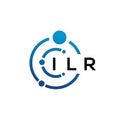 ILR letter technology logo design on white background. ILR creative initials letter IT logo concept. ILR letter design Royalty Free Stock Photo