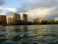 ilton Hawaiian Village Waikiki Beach Resort, Hale Koa Hotel and people on the Kahanamoku Beach