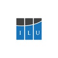 ILU letter logo design on WHITE background. ILU creative initials letter logo concept. ILU letter design Royalty Free Stock Photo