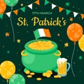 IlustraciÃ³n plana del dÃ­a de St. Pattrickâs