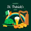 IlustraciÃ³n plana del dÃ­a de St. Pattrickâs