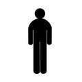 Ilustrasi Vector Generic Man Icon on White Background for Public Signage Royalty Free Stock Photo