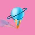 Ilustration graphic of ice cream planet