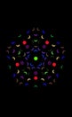 Ilustration kaleidoscop flat for wallpaper. Royalty Free Stock Photo