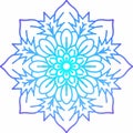 Ilustration, mandala flower picture art, colorful