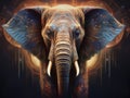 Ilustration - Styalized and colorful African elephant Royalty Free Stock Photo