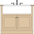 ilustration under mount sink with vanity