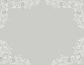 Iluustration gray frame for invition or annoucement with leaves design