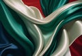 ilver and green shaded wavy texture with shiny satin surface Royalty Free Stock Photo